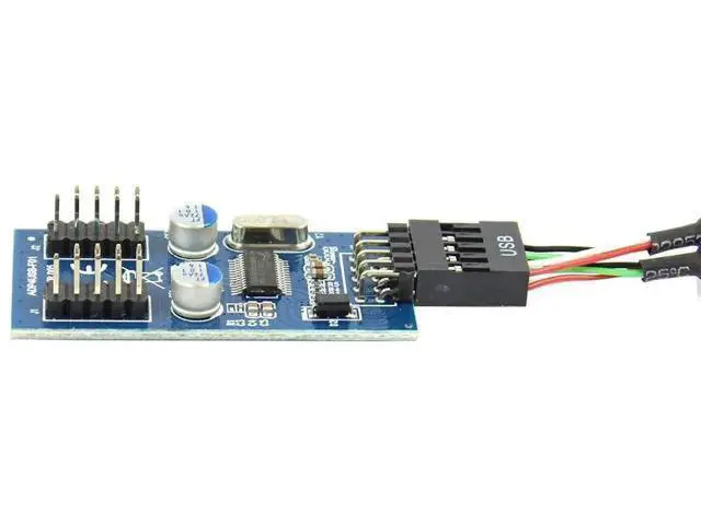 Alt view image 5 of 7 - 30cm USB2.0 9Pin Motherboard Header Splitter Cable, 1 to 2 Internal USB Extension Adapter