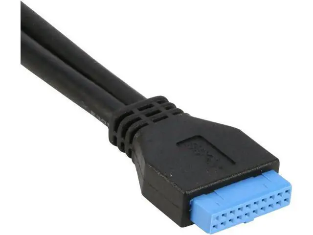 Alt view image 3 of 6 - 1.5ft 2 Ports USB 3.0 Female Cable, PCI Slot Plate Bracket Back Panel to 20Pin Motherboard Header Adapter