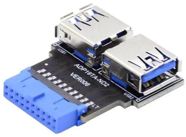 Main image of Horizontal 19/20 Pin Motherboard 1 to 2 USB 3.0 Splitter Adapter