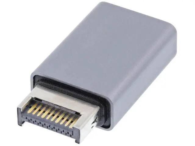 Alt view image 4 of 7 - USB 3.1 Type-E Male Front Panel Header to USB 3.0 Type-A Female Adapter, Motherboard Internal Data Converter