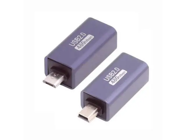 Alt view image 3 of 7 - 2 Pack Micro/Mini USB Male to USB 2.0 Type B Female Adapter, Converter for Printer, Disk and Scanner