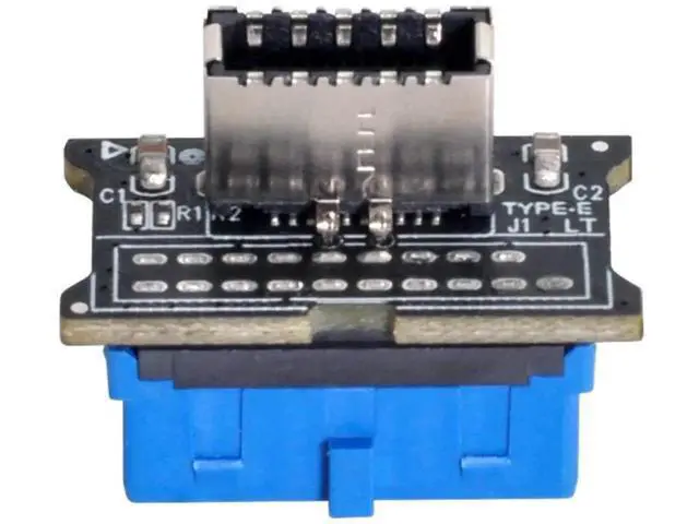 Alt view image 5 of 5 - Vertical Key-A Type-E to USB 3.0 20Pin Header Adapter, USB 3.1 Front Panel Socket Converter for Motherboard