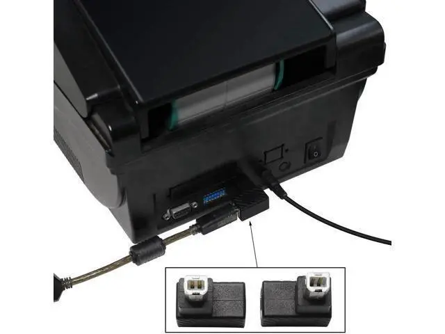 Alt view image 5 of 6 - 2 Pack 90 Degree USB 2.0 Type-B Adapter, Left & Right Angle Male to Female Converter for Printer, Scanner, External Hard Drive