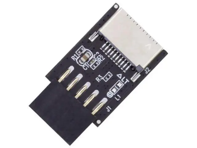 Alt view image 2 of 7 - Key-A Type-E to USB 2.0 9Pin/10Pin Header Adapter, USB 3.1 Front Panel Socket Converter for Motherboard