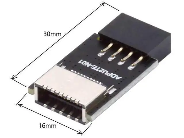 Alt view image 4 of 7 - Key-A Type-E to USB 2.0 9Pin/10Pin Header Adapter, USB 3.1 Front Panel Socket Converter for Motherboard