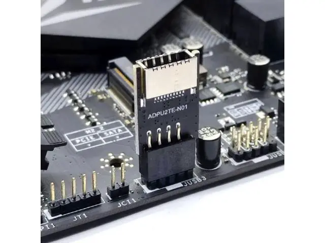 Alt view image 6 of 7 - Key-A Type-E to USB 2.0 9Pin/10Pin Header Adapter, USB 3.1 Front Panel Socket Converter for Motherboard