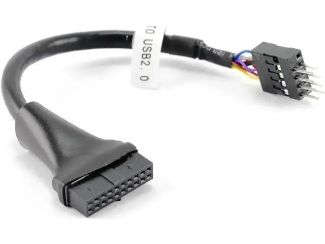 Alt view image 3 of 3 - 4 Inch USB 3.0 20-Pin Female to USB 2.0 8-Pin Male Motherboard Header Adapter