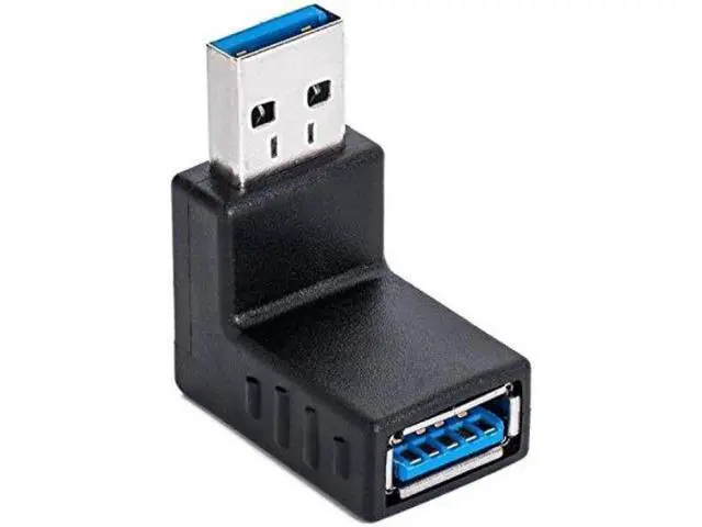 Alt view image 4 of 4 - 3 Pack 90 Degree Right Angle USB 3.0 Male to Female Coupler, Right Angled USB Adapter Connector