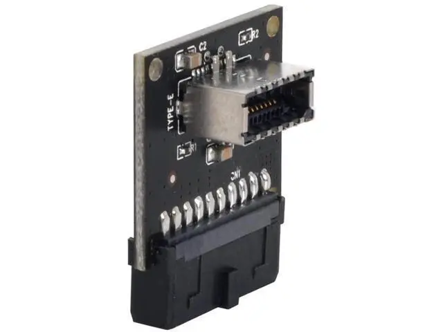 Alt view image 3 of 7 - USB 3.1 Type-E Front Panel Socket to USB 3.0 20Pin Header Male Extension Adapter for Motherboard