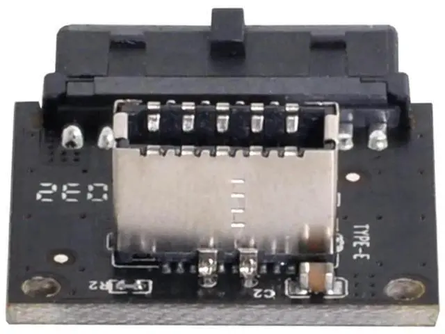 Alt view image 6 of 7 - USB 3.1 Type-E Front Panel Socket to USB 3.0 20Pin Header Male Extension Adapter for Motherboard