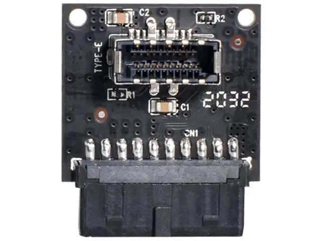 Alt view image 7 of 7 - USB 3.1 Type-E Front Panel Socket to USB 3.0 20Pin Header Male Extension Adapter for Motherboard