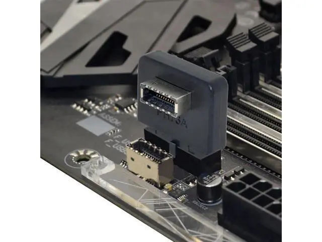 Alt view image 6 of 7 - 2 Pack Overmolded USB 3.0 19/20Pin Internal Header to USB 3.1 Type-E Front Panel Extension Adapter