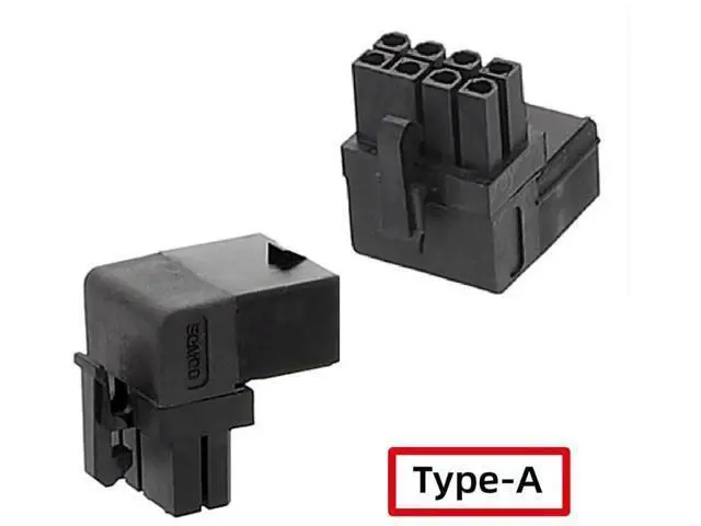 Alt view image 3 of 7 - 2 Pack 90° Up & Down Angled ATX 8Pin Power Adapter, Male to Female Header Converter for GPU Graphics Card