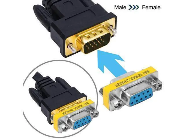 Alt view image 7 of 7 - 4-Pack DB9 Female to Female Gender Changer, 9 Pin D-SUB RS232 Serial Port Coupler Adapter for Serial Communication Devices, PLC Controllers, POS Equipment