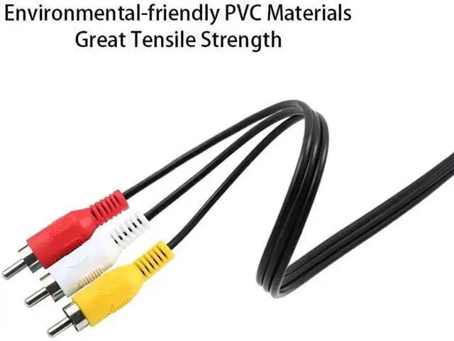 Alt view image 6 of 7 - 5FT 3.5mm 1/8 Inch Male to 3 RCA Male AV Composite Cable, Stereo AUX Audio Video Converter Cord