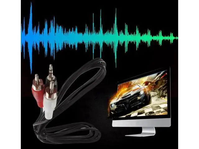 Alt view image 3 of 6 - 1 Pack 1.2M 3.5mm Male to Dual RCA Male Y Splitter Stereo Audio Cable Adapter Converter
