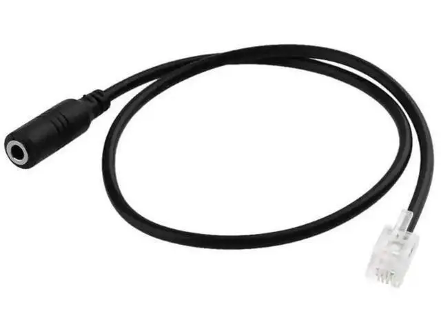 Alt view image 3 of 4 - RJ9 4P4C Male to 3.5mm Female Headset Adapter Cable, 3.5 Jack to RJ9 Cord Compatible with Avaya Desk Phones