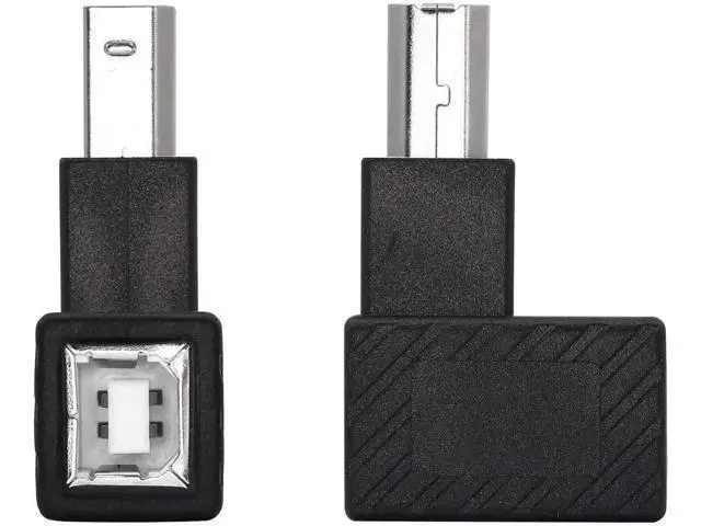 Alt view image 2 of 6 - 2 Pack 90 Degree Right Angle USB 2.0 Type-B Male to Female Printer Adapter, 480Mbps Plug & Play Connector for PC and Printers