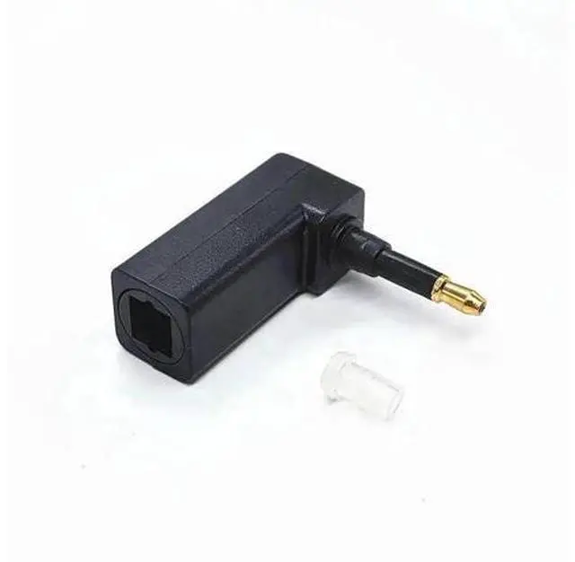 Main image of 90 Degree Toslink Female to 3.5mm Mini Optical Male Audio Adapter, Right Angle Optical Converter for TV Box Soundbar