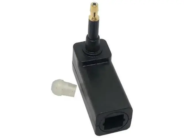 Alt view image 2 of 3 - 90 Degree Toslink Female to 3.5mm Mini Optical Male Audio Adapter, Right Angle Optical Converter for TV Box Soundbar