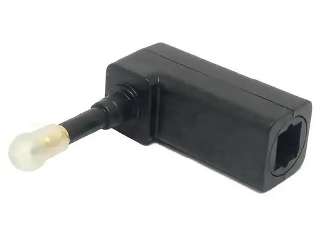 Alt view image 3 of 3 - 90 Degree Toslink Female to 3.5mm Mini Optical Male Audio Adapter, Right Angle Optical Converter for TV Box Soundbar