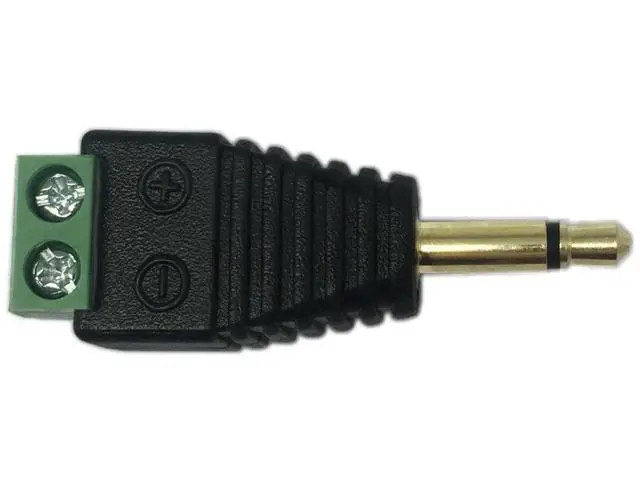 Alt view image 5 of 7 - 2 Pack Solderless 3.5mm TS Mono Male to 2-Pin Screw Terminal Adapter, Mono Audio Balun AUX Converter