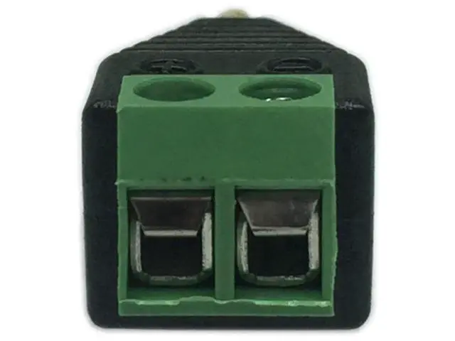Alt view image 4 of 7 - 2 Pack Solderless 3.5mm TS Mono Male to 2-Pin Screw Terminal Adapter, Mono Audio Balun AUX Converter