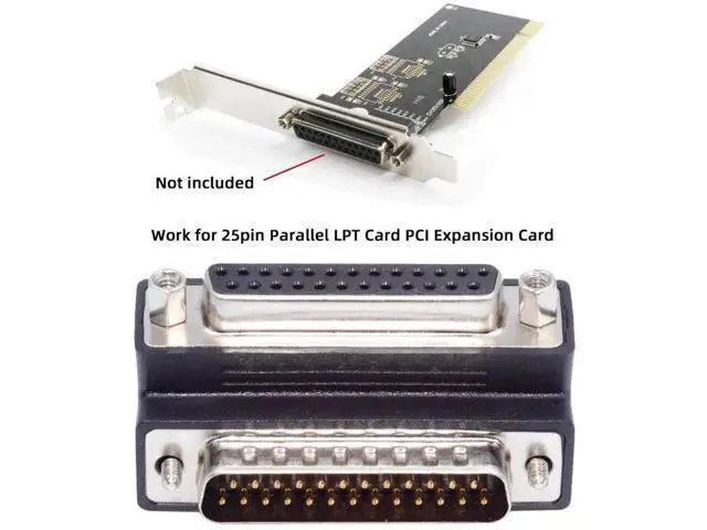 Alt view image 2 of 7 - 90 Degree Up Angled DB25 DSUB Extension Adapter, Male Nut to Female Screw DB25 Connector, Compatible with Parallel LPT Port & AES/EBU Digital Audio Equipment