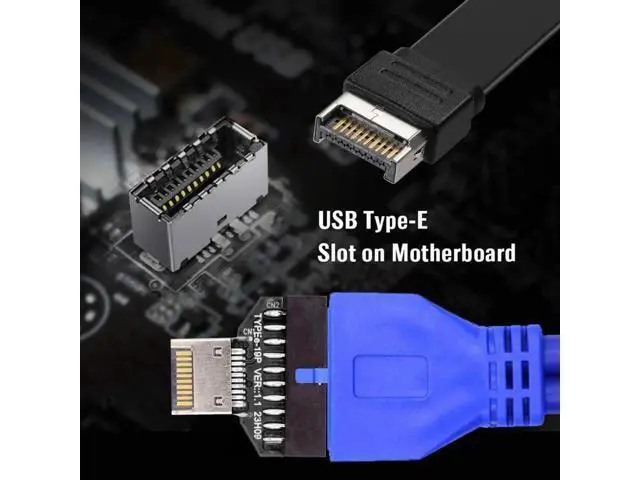 Alt view image 4 of 7 - USB 3.0 20Pin Header to USB 3.1 Type-E IDC Socket Adapter, Front Panel Converter for Desktop Motherboard