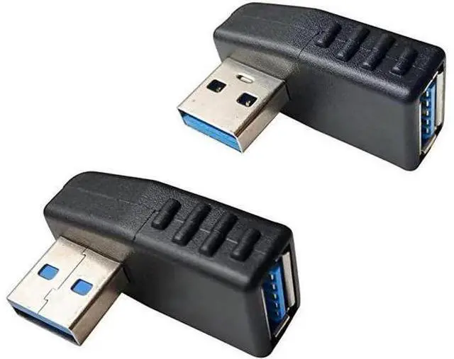 Alt view image 3 of 4 - 90 Degree Left & Right Angle USB 3.0 Male to Female Extension Adapter