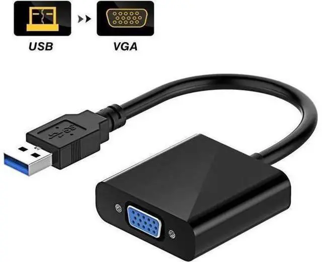 Main image of USB 3.0 to VGA Adapter, 1080P@60Hz Multi-Monitor Display Converter, Plug & Play for Windows 7/8/8.1/10/11, No CD Driver Needed Black
