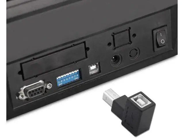 Alt view image 6 of 6 - 2 Pack 90° Up Angle USB 2.0 Type-B Adapter, Male to Female Right Angle Connector for Printer, Scanner, External Hard Drive