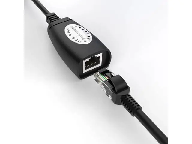 Alt view image 2 of 7 - USB 2.0 to RJ45 Cat5 Extender Adapter, USB Over Cat5e/Cat6 LAN Cable Extension Kit, 480Mbps USB Signal Extender Transmitter & Receiver for Printer, Webcam, Keyboard, Mouse