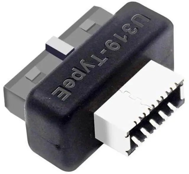 Main image of Vertical USB 3.0 20Pin Header Male to USB 3.1 Type-E Female Motherboard Adapter, Internal Front Panel USB Type-E Extension Data Converter for PC Chassis