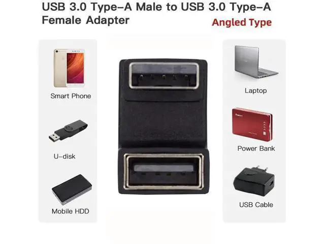 Alt view image 6 of 7 - 360° Rotatable U-Shape Back Angled USB 3.2 Gen2 Male to Female Extension Adapter, 10Gbps SuperSpeed USB Type A Elbow Extender, Support Power Charging, Data Sync & Video Transmission