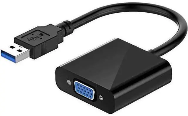 Main image of USB 3.0 to VGA Adapter, 1080P Full HD Video Converter, Plug & Play No Driver CD, Multi-Monitor Connector for Laptop, PC, Monitor, Projector, HDTV, Black