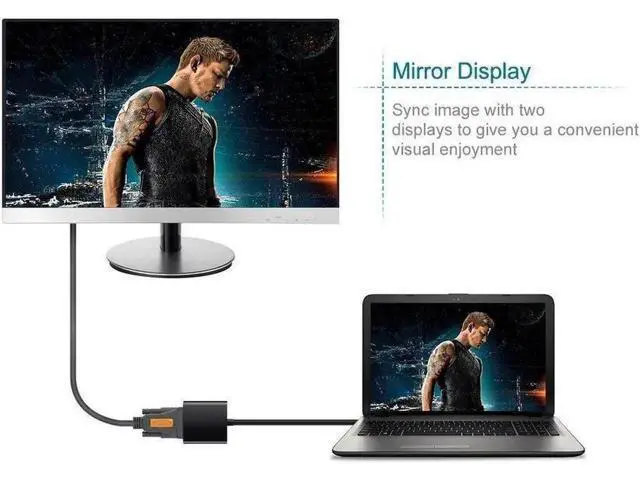 Alt view image 6 of 7 - USB 3.0 to VGA Adapter, 1080P Full HD Video Converter, Plug & Play No Driver CD, Multi-Monitor Connector for Laptop, PC, Monitor, Projector, HDTV, Black