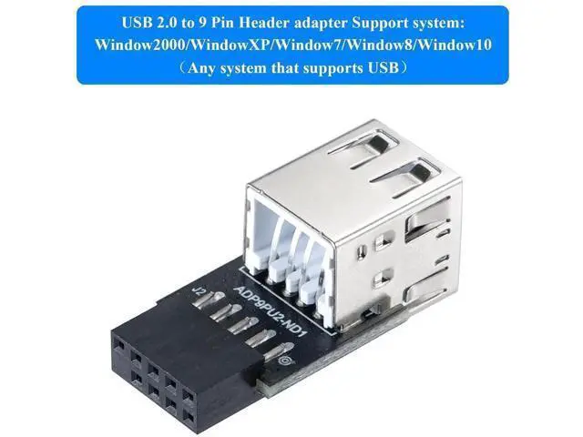 Alt view image 3 of 7 - 9Pin USB 2.0 Header 1 to 2 Port Dual Layer Splitter Adapter for PC Motherboard