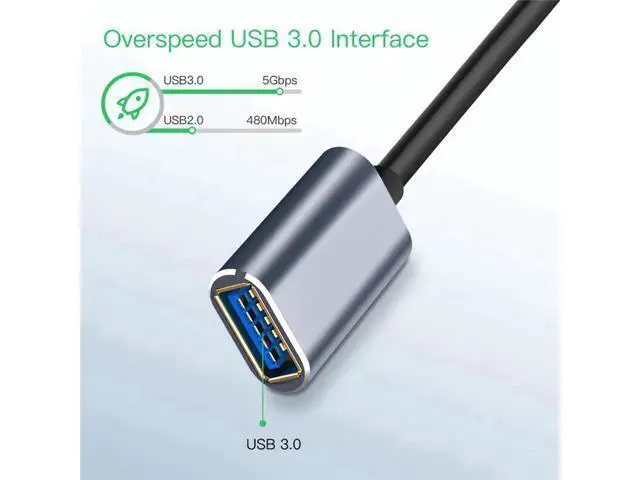 Alt view image 6 of 7 - 3.3FT USB 3.0 Type A Male to Female Extension Cable, High Speed USB Extender Cord for Keyboard, Gamepad, Webcam, Flash Drive, HDD & Printer