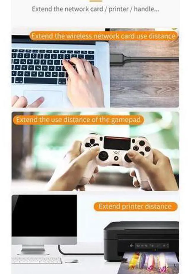 Alt view image 6 of 6 - USB 3.0 Male to Female Extension Cable 1.64FT, High Speed USB Extender Cord for Webcam, Keyboard, Flash Drive, HDD & Printer