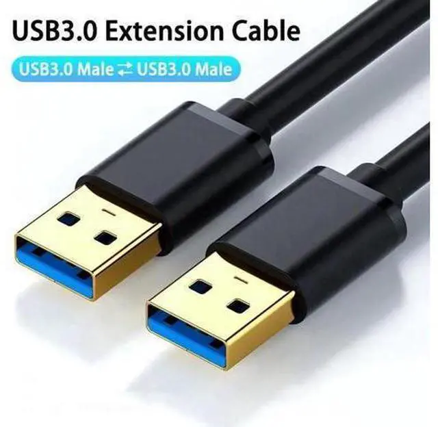 Main image of 1.64FT USB3.0 A Male to A Male Interconnect Cable, Heavy-Duty Anti-Break Double-End Cord for HDD Enclosure, External DVD Drive & Laptop Cooling Pad