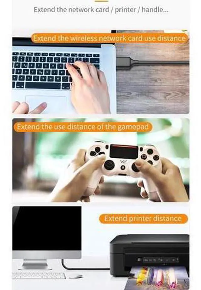 Alt view image 3 of 7 - 1.64FT USB3.0 A Male to A Male Interconnect Cable, Heavy-Duty Anti-Break Double-End Cord for HDD Enclosure, External DVD Drive & Laptop Cooling Pad