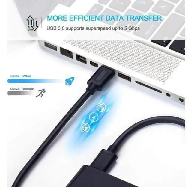 Alt view image 5 of 7 - 1.64FT USB3.0 A Male to A Male Interconnect Cable, Heavy-Duty Anti-Break Double-End Cord for HDD Enclosure, External DVD Drive & Laptop Cooling Pad