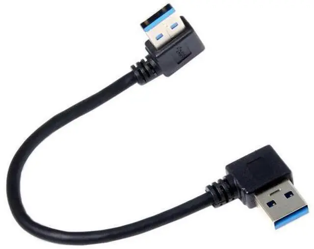 Alt view image 3 of 7 - 90 Degree Right Angle USB 3.0 Extension Cable, Male to Female High Speed Cord for External Hard Drive & PC, 0.2M Short Cable