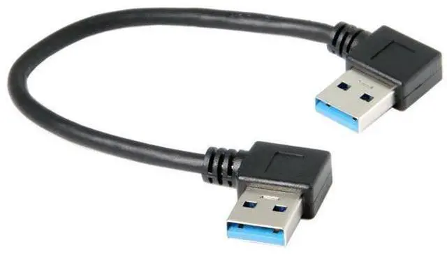 Alt view image 4 of 7 - 90 Degree Right Angle USB 3.0 Extension Cable, Male to Female High Speed Cord for External Hard Drive & PC, 0.2M Short Cable