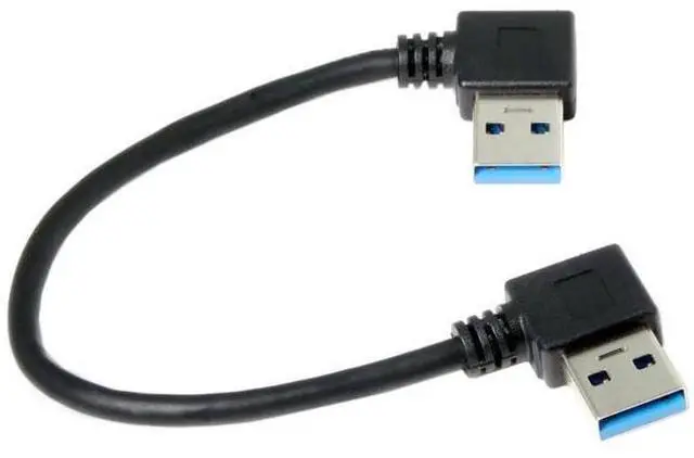 Alt view image 5 of 7 - 90 Degree Right Angle USB 3.0 Extension Cable, Male to Female High Speed Cord for External Hard Drive & PC, 0.2M Short Cable