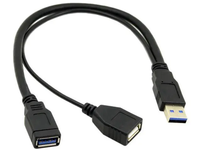 Alt view image 6 of 7 - USB3.0 Y-Splitter Cable | Single Type-A Male to Dual Type-A Female Extra Power Data Cord for 2.5-inch Portable Hard Drives