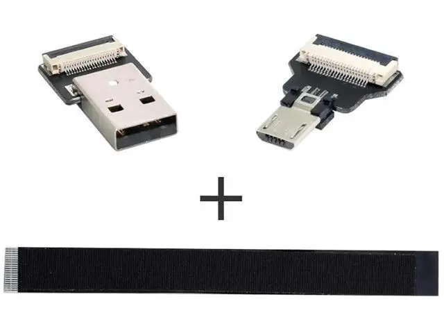 Alt view image 2 of 7 - 1.0M Flat Ribbon Micro USB Male to Male Extension Cable | USB2.0 Flexible Flex Cord