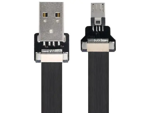 Alt view image 6 of 7 - 1.0M Flat Ribbon Micro USB Male to Male Extension Cable | USB2.0 Flexible Flex Cord