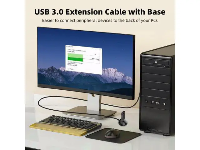 Alt view image 7 of 7 - 5FT/1.5M USB 3.0 Type-A Male to Female Extension Cable, 5Gbps High Speed Extender Cord for Docking Station, Flash Drives & Common USB Peripherals